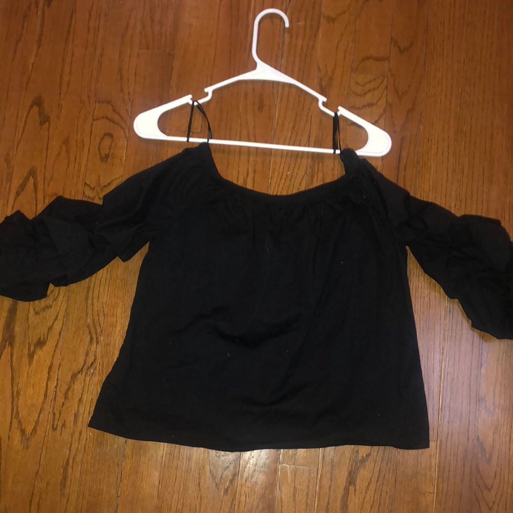 Black off the shoulder top